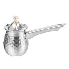 Caffettiera Turca, Caffettiera in Acciaio Inossidabile, Fornello Scaldalatte e Cioccolato con Beccuccio 200 Ml