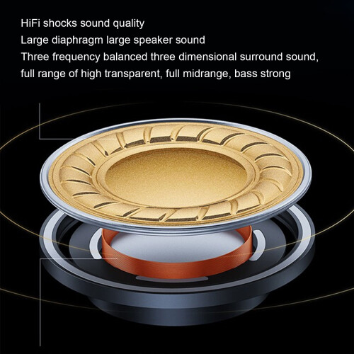 Wireless Bluetooth Earbuds Gold with Noise Reduction, Touch Control, 4H Play 2