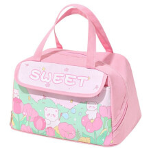 Kawaii Draagbare Lunchtas Roze GeïSoleerde Lunchcontainer voor Vrouwen Volwassen Werk Outdoor Camping