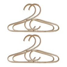 4Pcs Rattan Clothes Hanger Nordic Style Kids Garments Organizer Rack Children Hanger Kids Room Decor Hangers for Clothes