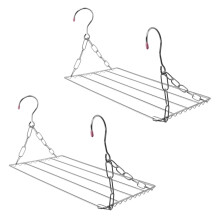 2X Multifunctional Clothes Drying Rack, Stainless Steel Laundry Garment Drying Hanger for Hanging Clothes, Towels, Socks