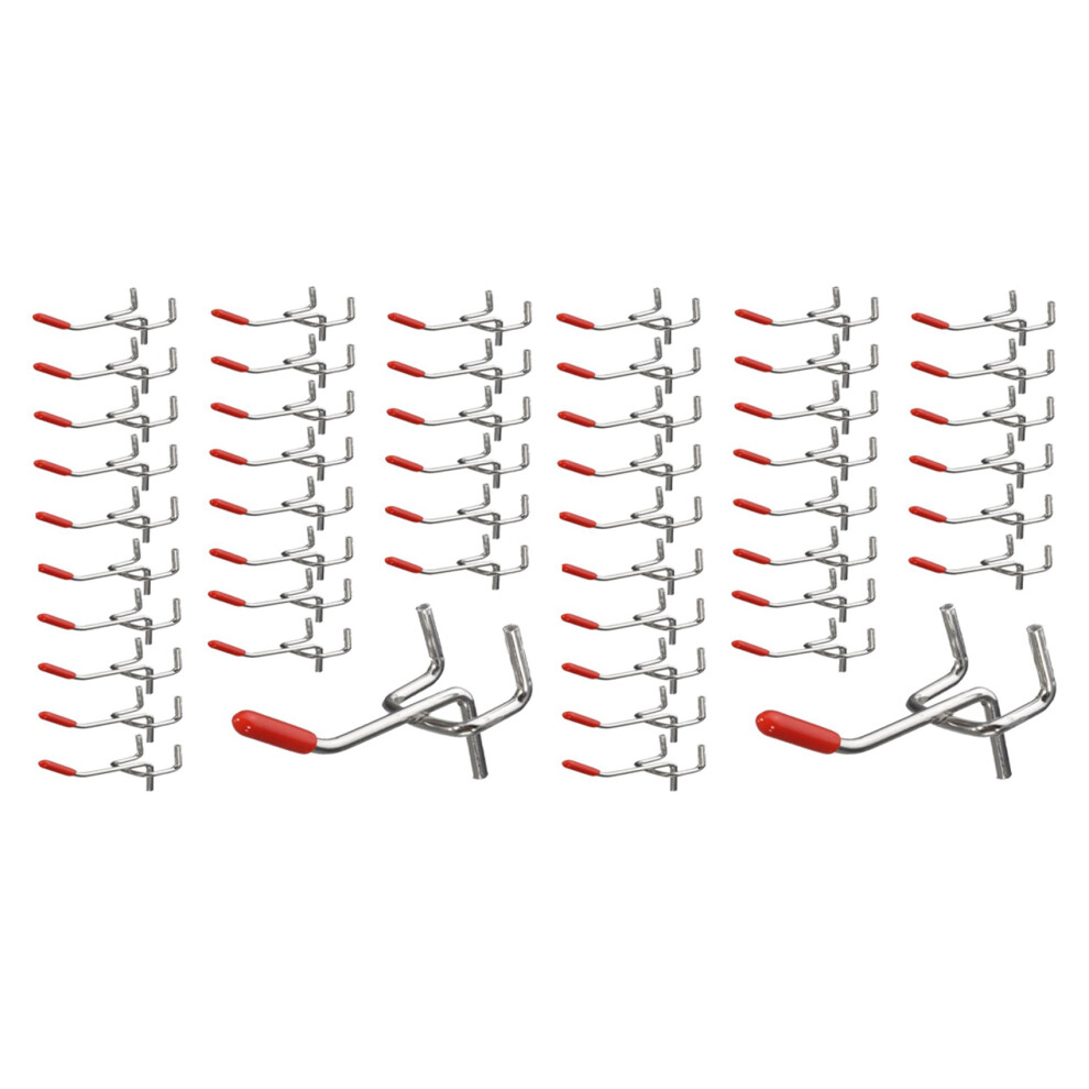 50X Single Pegboard Hooks 50Mm Board Slat Wall Retail Display Shop Peg Fits 25Mm 6133053078703