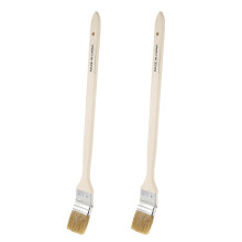 2pcs 2 Inch Wide Wooden Handle Metal Ferrule Faux Bristle Radiator Brush