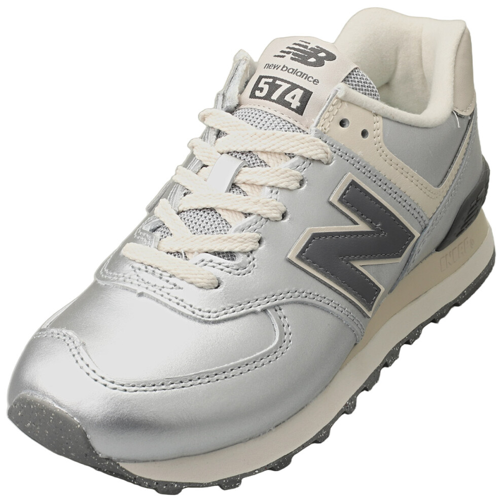 New Balance (5.5) 574 Womens Fashion Trainers In Silver