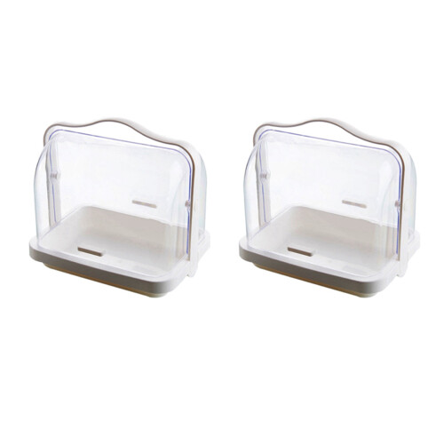 2X Kitchen Bread Storage Box Plastic First Aid Medicine Storage Box Cosmetic Organizer Multifunctional Flip Boxes