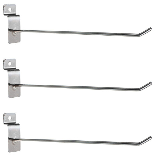 75 x Slatwall Single Hook Pin Shop Display Fitting Prong Hanger 200mm