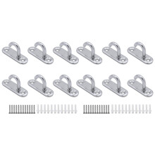 12 Paket Edelstahl Decken Haken M5 Ovale Offene Haken Polster Augen Platte Ankerschraube Wand Halterungs Haken