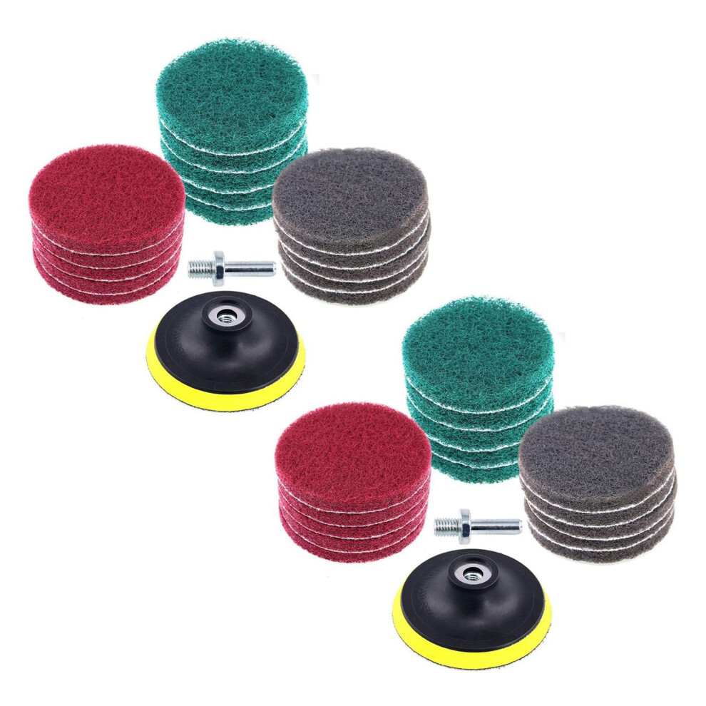 32Pcs 4 Inch Drill Power Brush Tile Scrubber Scouring Pad Cleaning Kit With 4 Inch Disc Pad Holder 3 Different Stiffness 6034227912987