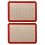 2Pcs Silicone Macaron Baking Mat - for Bake Pans - Macaroon/Pastry/Cookie Making - Professional Grade Nonstick(Red) 1