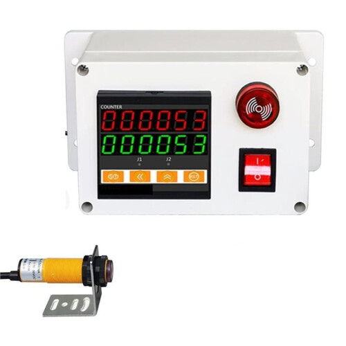Automatic Induction Counter, Digital, Count  to 999999, 70CM Sensing Distance, Auto Totalizer, for Factories Eu Plug 2