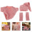 3Ensembles Habits Rose, Tenue Complète En Polyester Pour Jeu 10