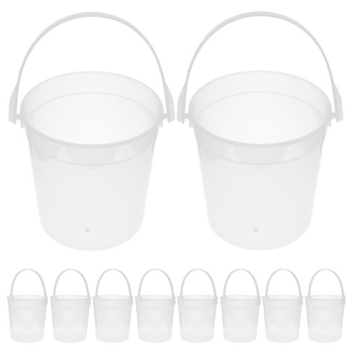 20Pièces Seaux Blancs Réutilisables Pour Boissons Snacks Glace 1