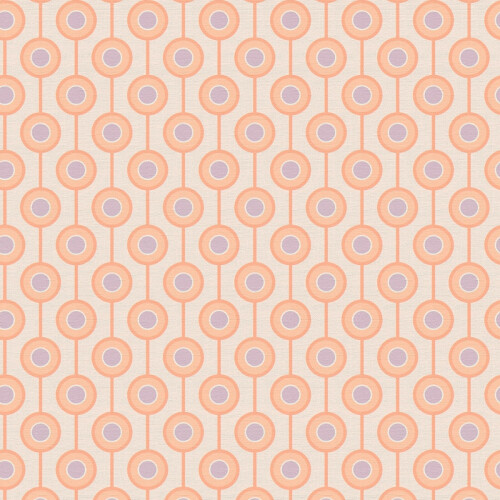AS Creation (Peach/Purple) Retro Circle Wallpaper AS Creation