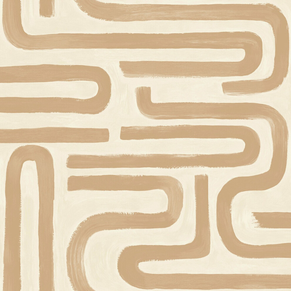 (Orange) Brushed Geo Wallpaper Holden 5022976142329