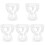 5Pcs Clear Parfait Cups High Base Ice Cream Bowls for Mixed Drinks 2