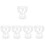 5Pcs Clear Parfait Cups High Base Ice Cream Bowls for Mixed Drinks 5