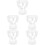 5Pcs Clear Parfait Cups High Base Ice Cream Bowls for Mixed Drinks 6