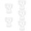 5Pcs Clear Parfait Cups High Base Ice Cream Bowls for Mixed Drinks 10