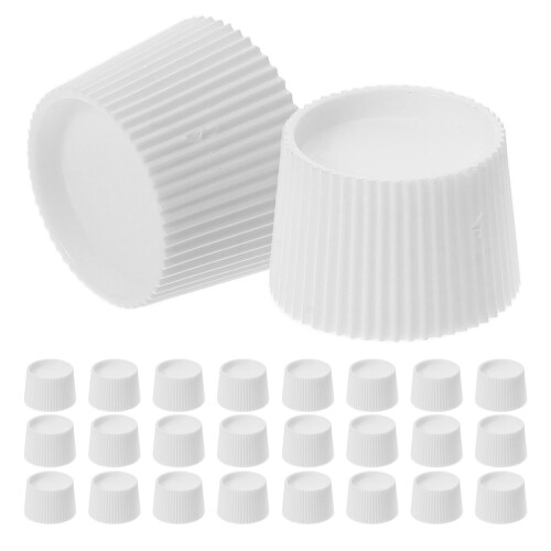 250Pcs White PP Toothpaste Caps Screw-on Replacement Caps for Tubes 1