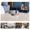 White Mirror Projection Alarm Clock LED Display for Bedroom 5