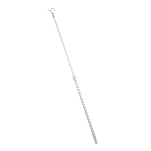 2Pcs Silver Aluminum Alloy Telescopic Blind Wand Replacement with Hook 2