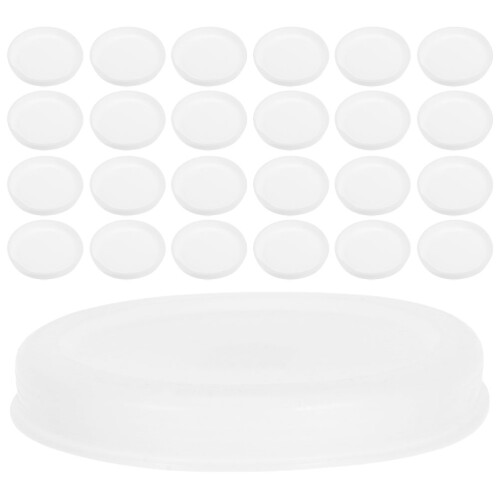 100Pcs White Durable Plastic End Caps for Round Kraft Mailing Tubes 1
