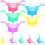 20Pcs Portable Plastic Dessert Cups Assorted Colors for Home Use 2