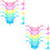 20Pcs Portable Plastic Dessert Cups Assorted Colors for Home Use 8