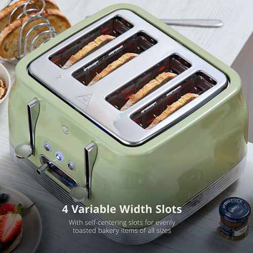 Swan Swan Retro Revive Green 4 Slice Toaster 2