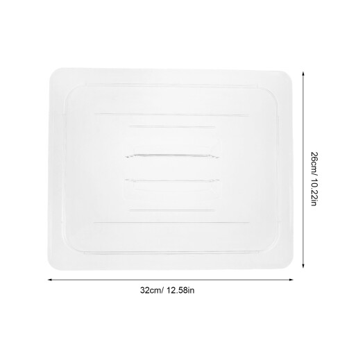 2 Pièces Couvercles Pièce Transparents Pour Bac Restauration Buffet 1