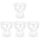 4Pcs Clear Mixed Drinks Cups High Base Ice Cream and Parfait Server 2