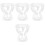 4Pcs Clear Mixed Drinks Cups High Base Ice Cream and Parfait Server 3