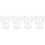 4Pcs Clear Mixed Drinks Cups High Base Ice Cream and Parfait Server 4