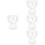 4Pcs Clear Mixed Drinks Cups High Base Ice Cream and Parfait Server 6