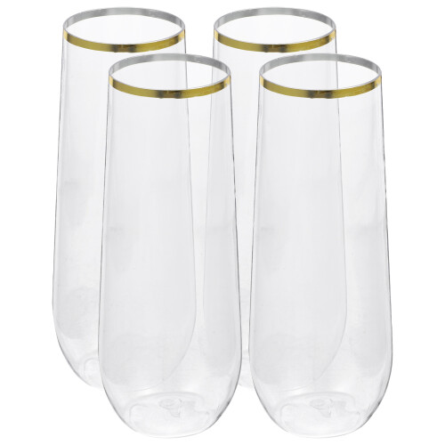 8Pcs Simple Elegant Flutes for Home and Events 2