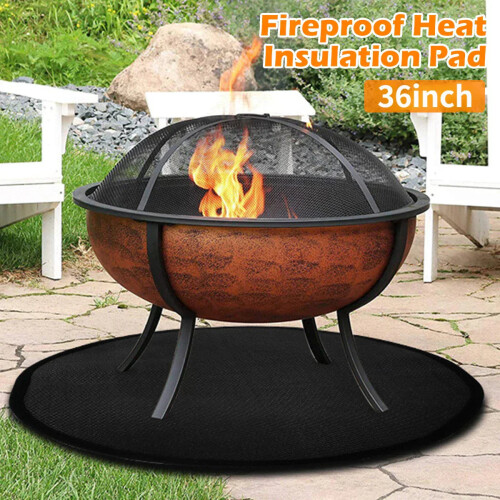 Fire Pit Fireproof Mat Round Stove 2
