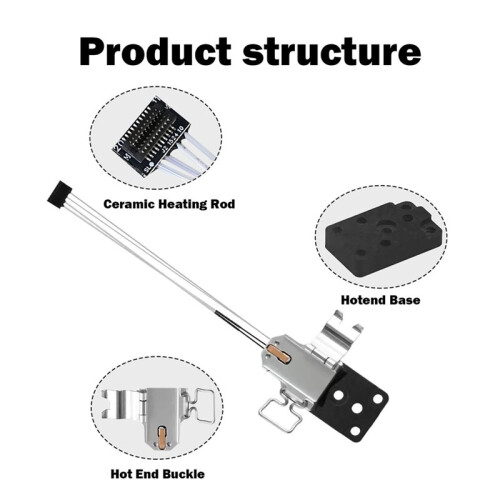 For  A1/A1  3D Printer Heating Assembly Kit with Hotend Heating Components and Synthetic Stone