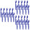 30Pièces Bleu Outils Cuisine Fruits 8