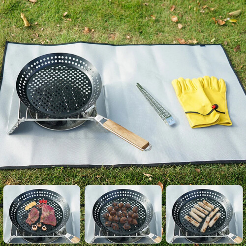 BBQ Frying Pan Pizza Portable 2