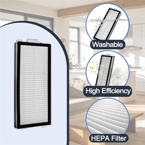 HEPA Filter Replacement for  Qrevo Curv 2 Flow Robot Vacuum Cleaner Accessories Washable Filter 10PCS 1