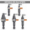 M35 Cobalt Spiral Flute Step Drill Bit Set, 5 Pcs Single Size HSS Step Bits (1/8"-3/4"), with 1/4" Shank Step Bits 5