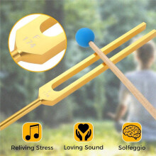 9 Stimmgabeln, 174-963 Hz, für Heilung, Meditation und Therapie, Farbig
