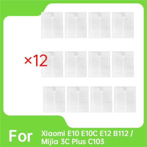 12 PCS Filter Compatible with  E10 E10C E12 B112 / Mijia 3C  C103 Vacuum Cleaner Filter Replacement Parts 2