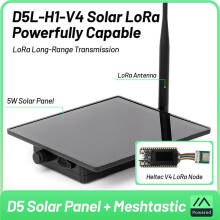 D5L Meshtasic Solarbetriebenes LoRa 32 V4 ESP32 mit GPS LoRa-Modul WiFi Energiesparendes Solar-Mesh-Netzwerk mit Akku 915 MHz