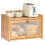 1pc Bamboo Acrylic Bread Box with Lid - Dustproof Kitchen Storage Organizer for Snacks, Spices, and Cosmetics 2
