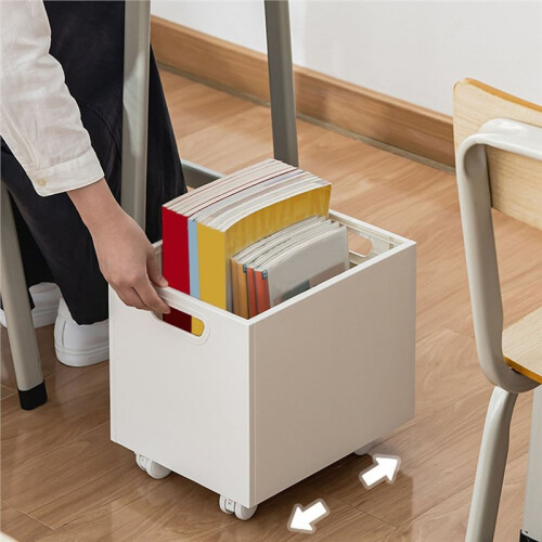 Book Box Book Storage Box with Side Handles Stackable 50kg Load Bearing Multifunctional Use File Storage Bins 2