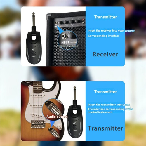 GAW-A9 Guitar Wireless System Transmitter Receiver Rechargeable Wireless Guitar Transmitter for Electric Guitar 1