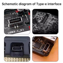 USB-C to USB3.2 Type-E Extension Cord 20Gbps 20Pin Motherboard Extension Cable USB Connectors USB Type-E Male Cable 50cm