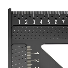 Carpenter Woodworking Angle Ruler Wear Resisting Aluminium Alloy Widened Bottom Clear Scale Marking for Family Workshop