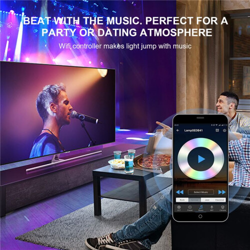 RGB Led Light Strip Voice Control Work with Alexa &  Home, WIFI Wireless  Controller with Free App Via IOS Or Android 2
